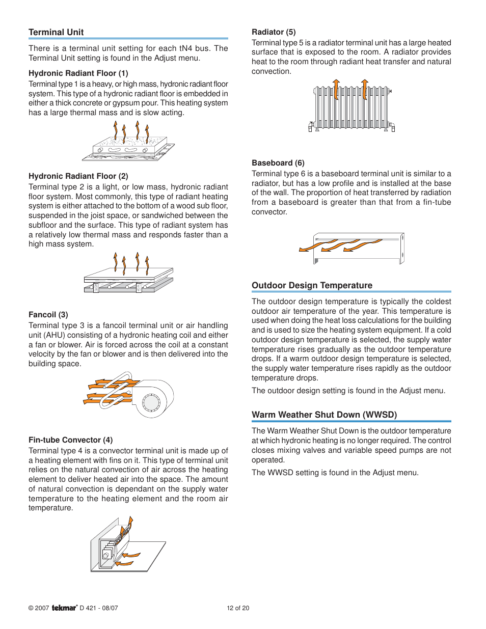 tekmar 421 Mixing Reset Module User Manual | Page 12 / 20