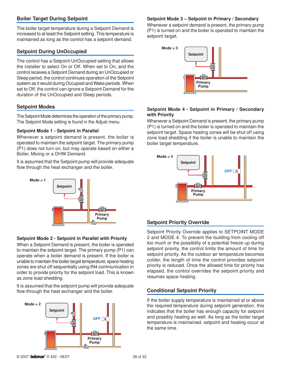 tekmar 422 Universal Reset Module User Manual | Page 26 / 32