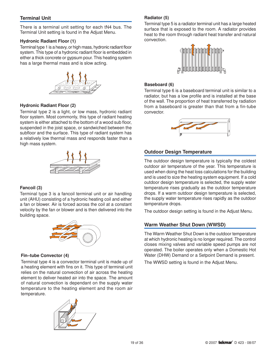 tekmar 423 Universal Reset Module User Manual | Page 19 / 36