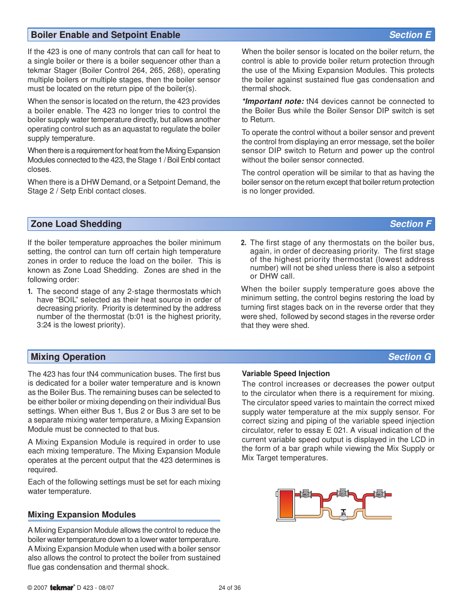 tekmar 423 Universal Reset Module User Manual | Page 24 / 36