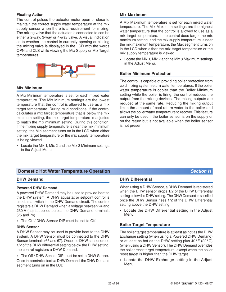 tekmar 423 Universal Reset Module User Manual | Page 25 / 36