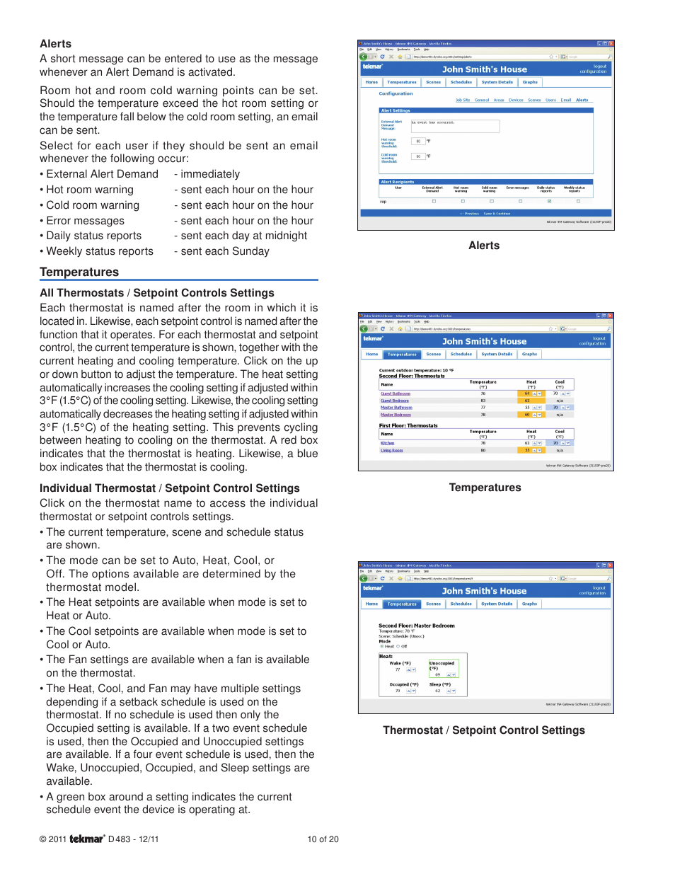 tekmar 483 tN4 Gateway User Manual | Page 10 / 20