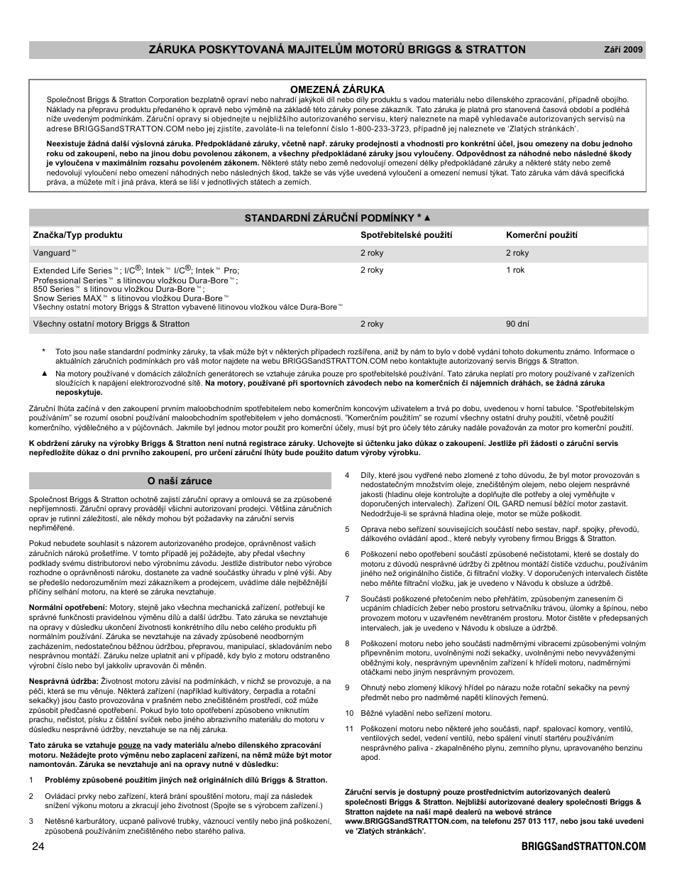 Briggs & Stratton I/C INTEC PRO 83100 User Manual | Page 24 / 84