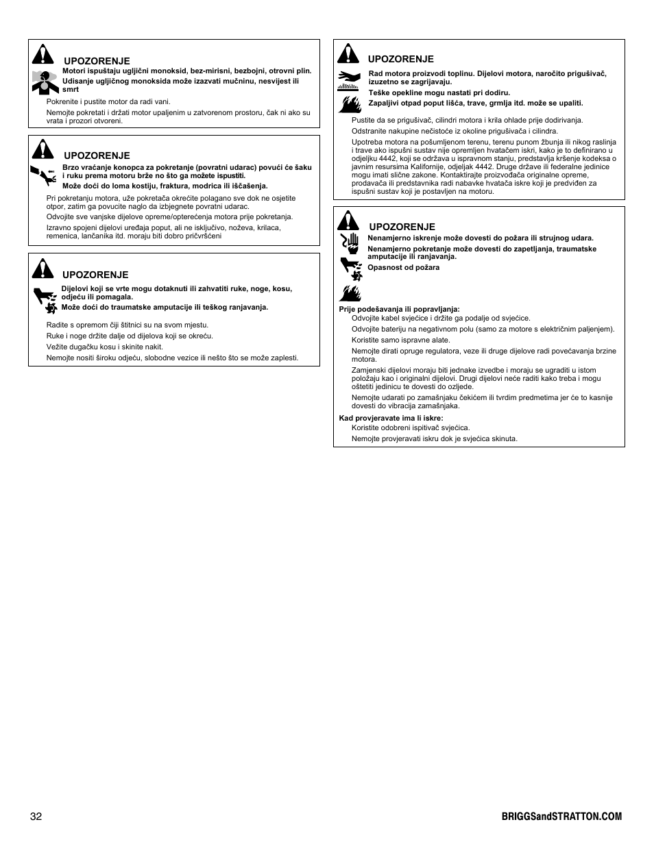Briggs & Stratton I/C INTEC PRO 83100 User Manual | Page 32 / 84