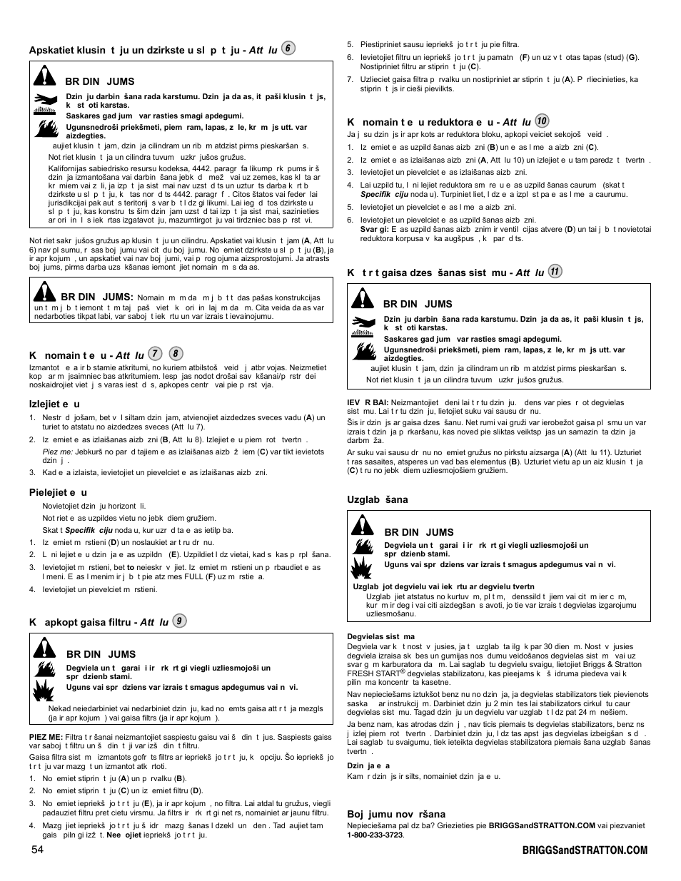 Briggs & Stratton I/C INTEC PRO 83100 User Manual | Page 54 / 84