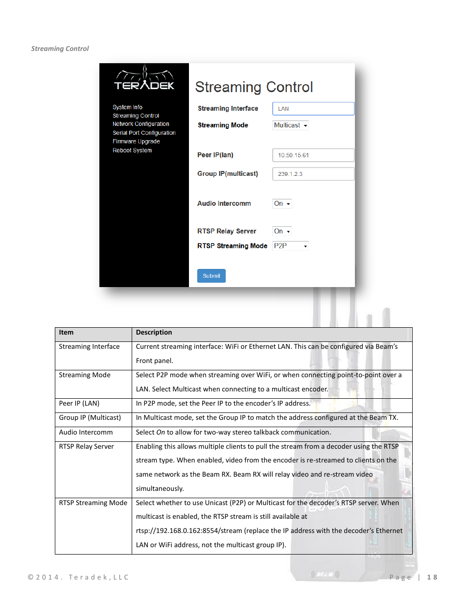 Teradek Beam User Manual | Page 20 / 29