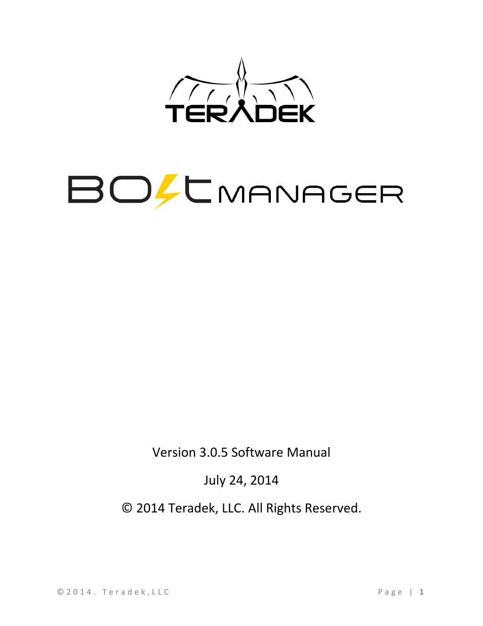 Teradek Bolt Manager Software User Manual | 6 pages