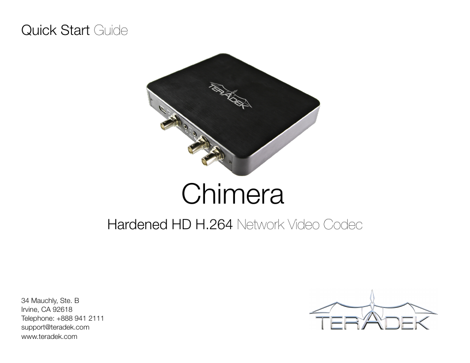 Teradek Chimera User Manual | 4 pages