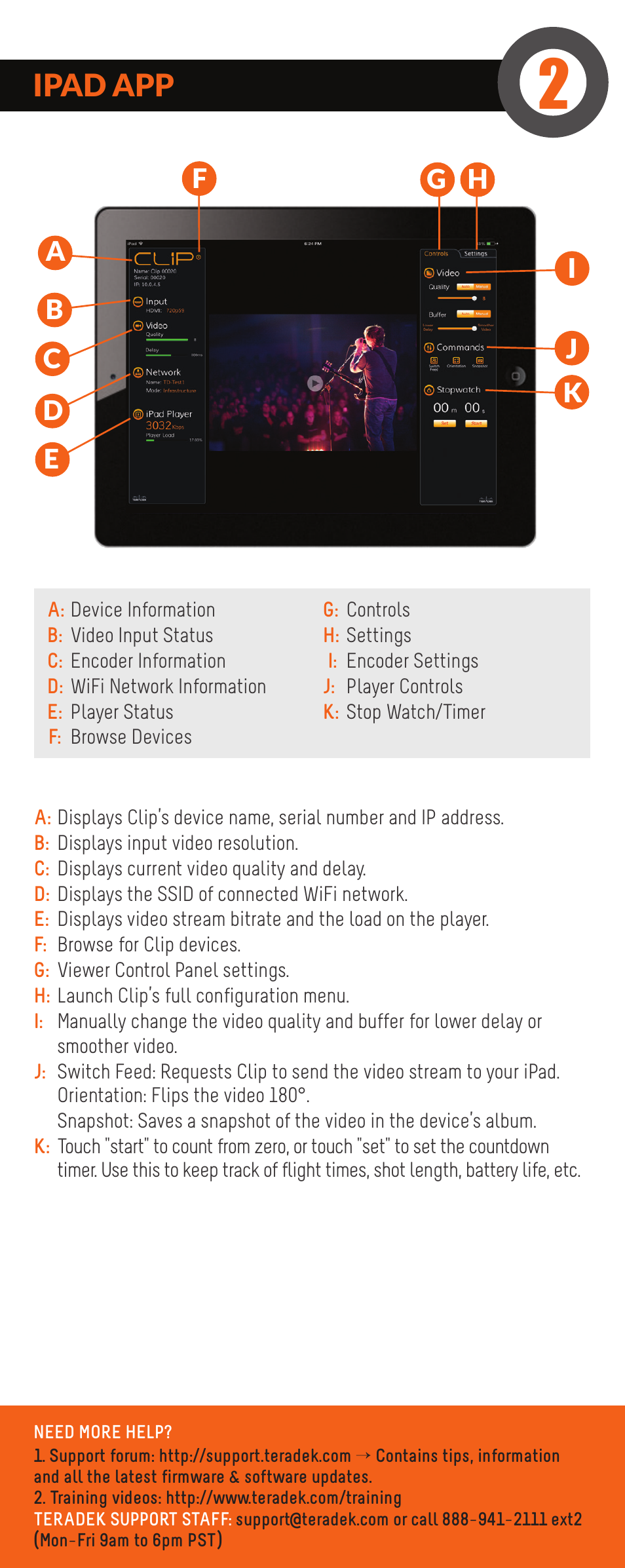 Ipad app | Teradek Clip User Manual | Page 2 / 2