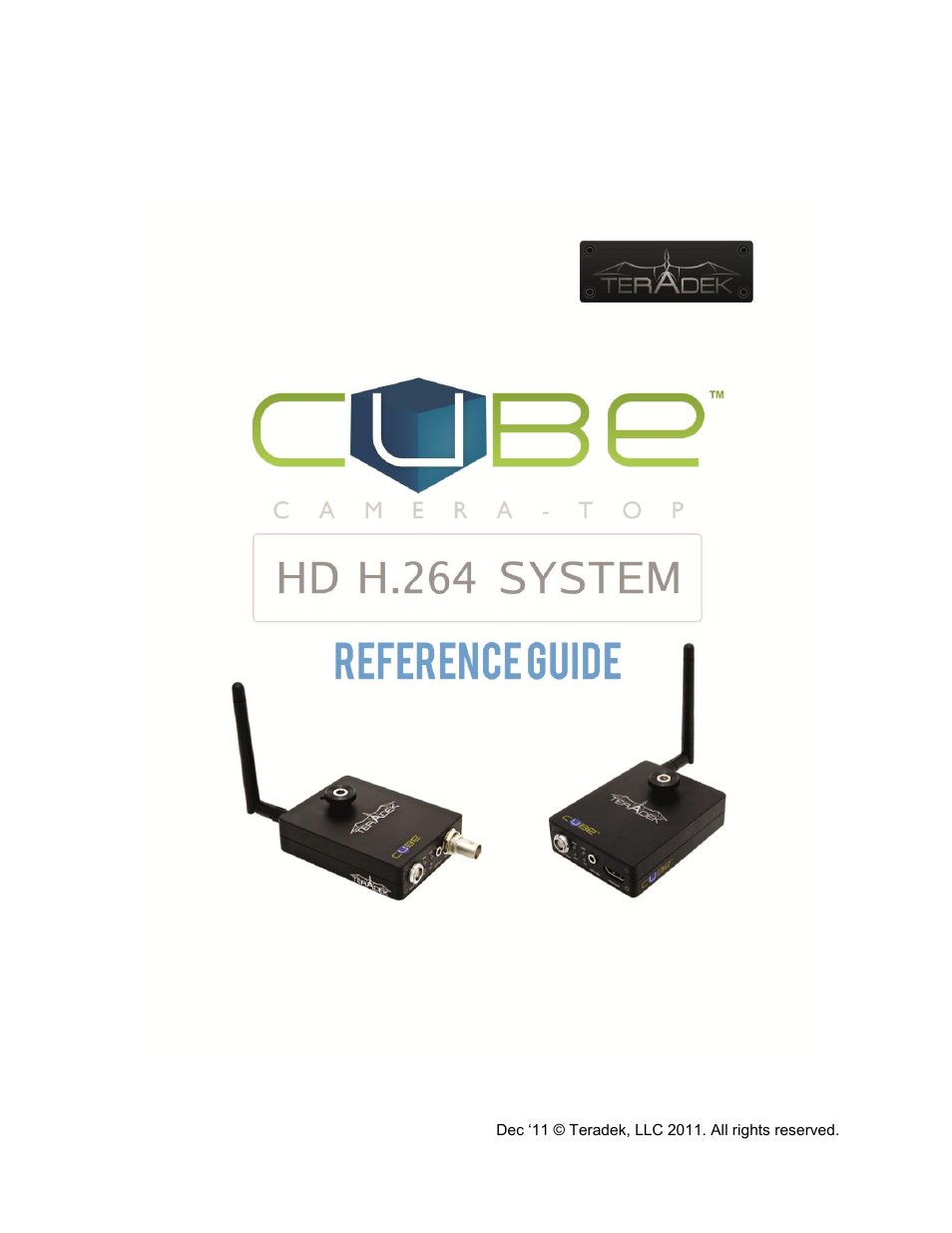 Teradek Cube Reference Guide User Manual | 40 pages