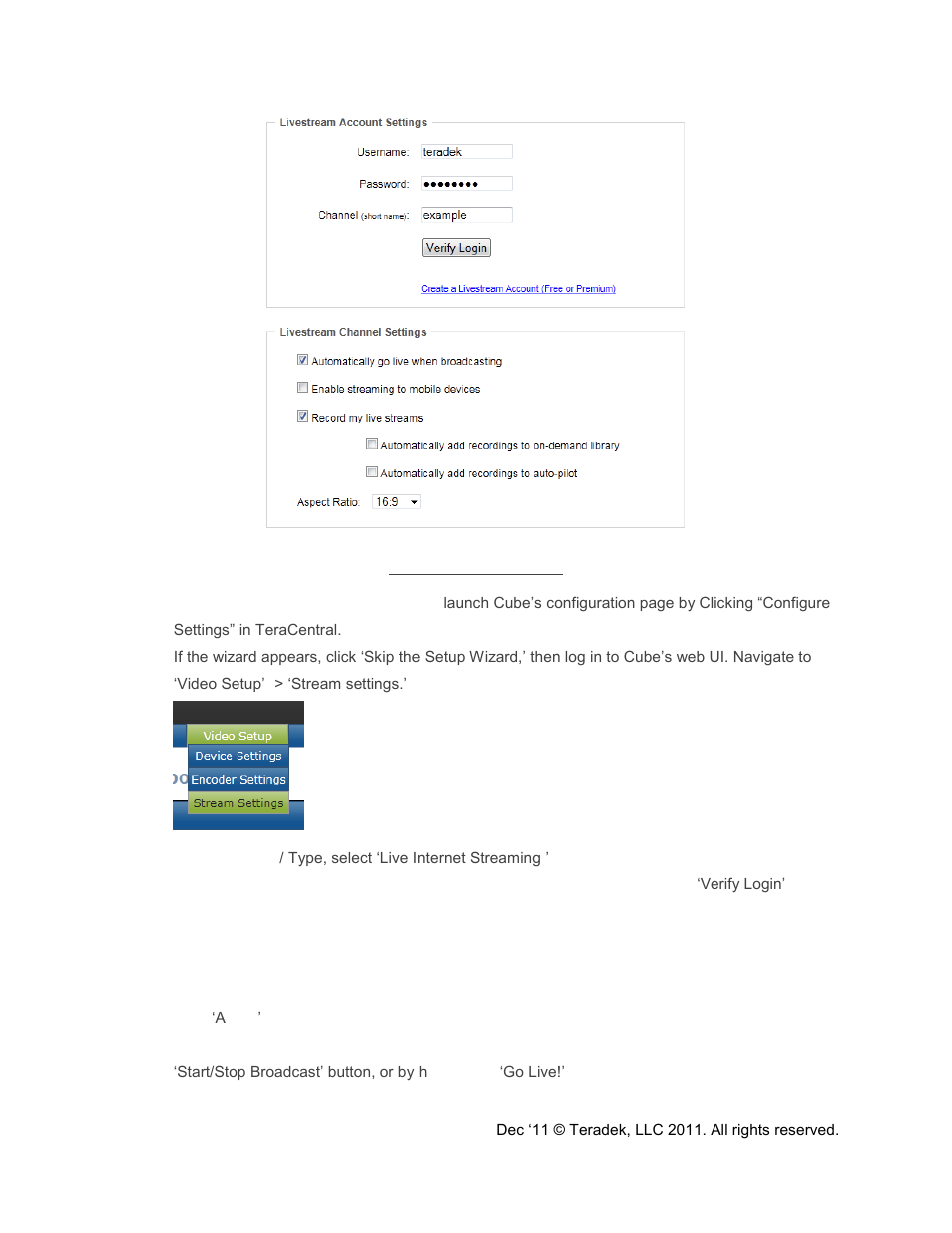 Teradek Cube Reference Guide User Manual | Page 13 / 40