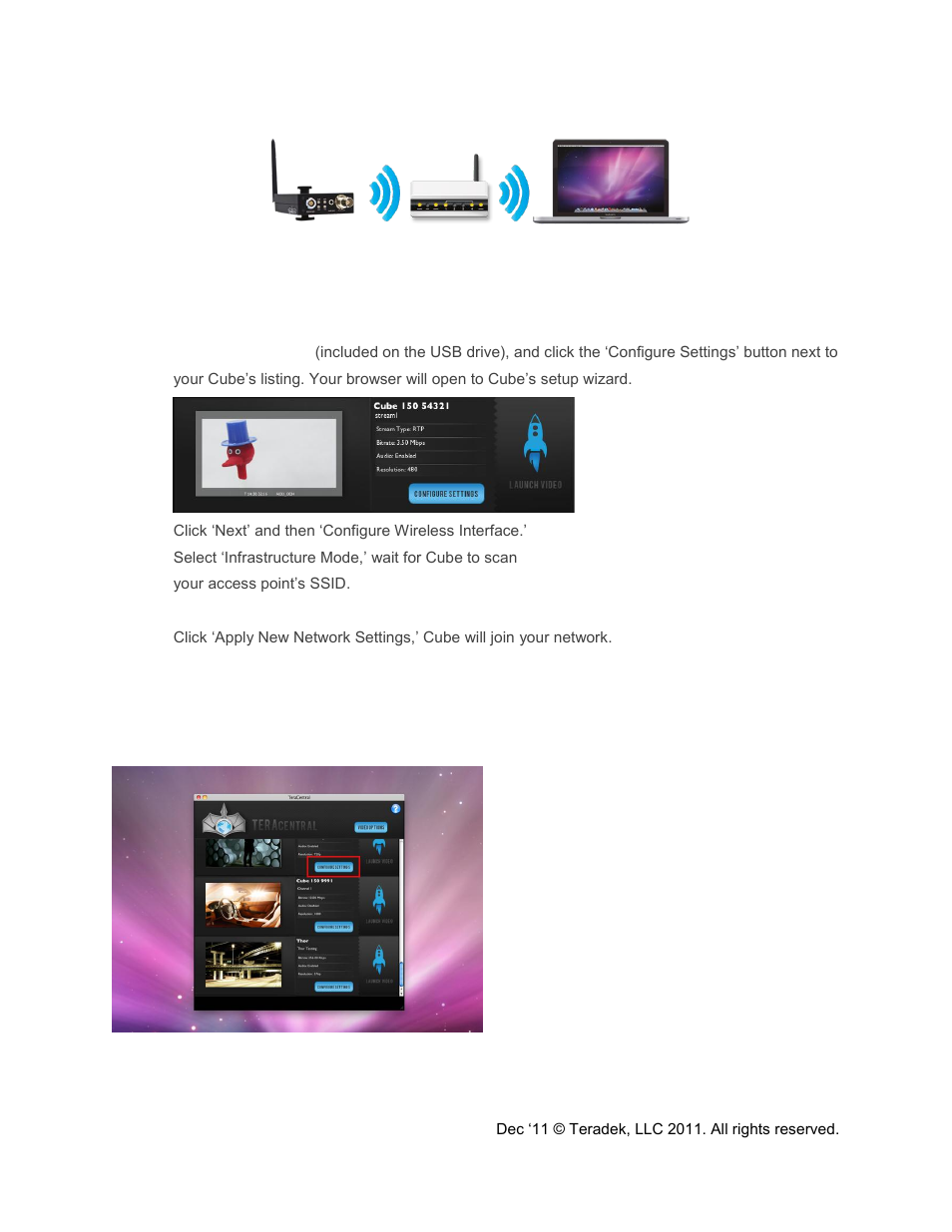Connect to cube using teracentral | Teradek Cube Reference Guide User Manual | Page 9 / 40