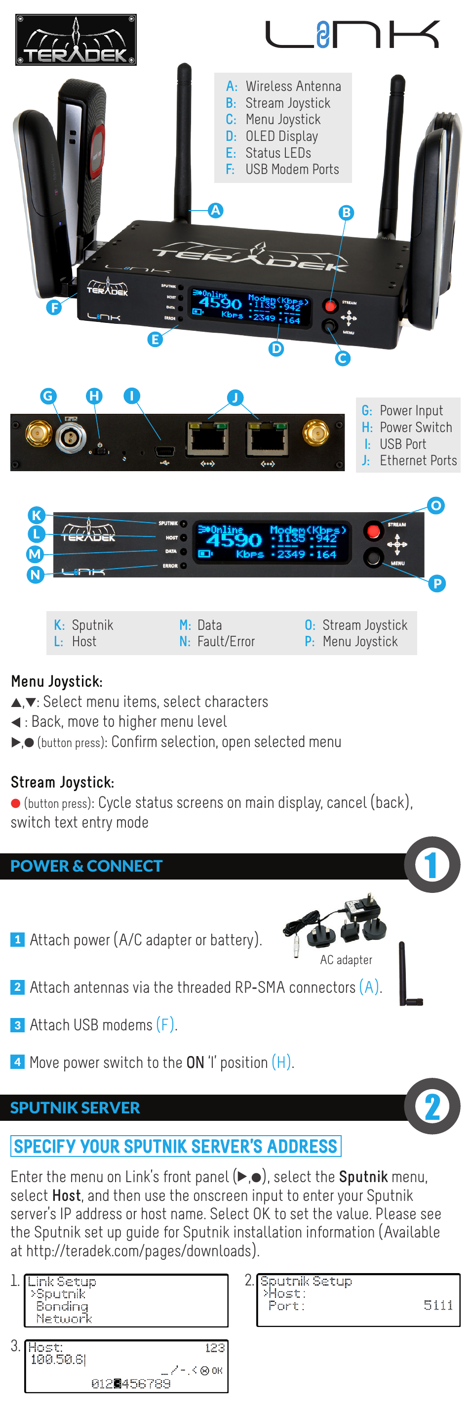 Teradek Link User Manual | 2 pages