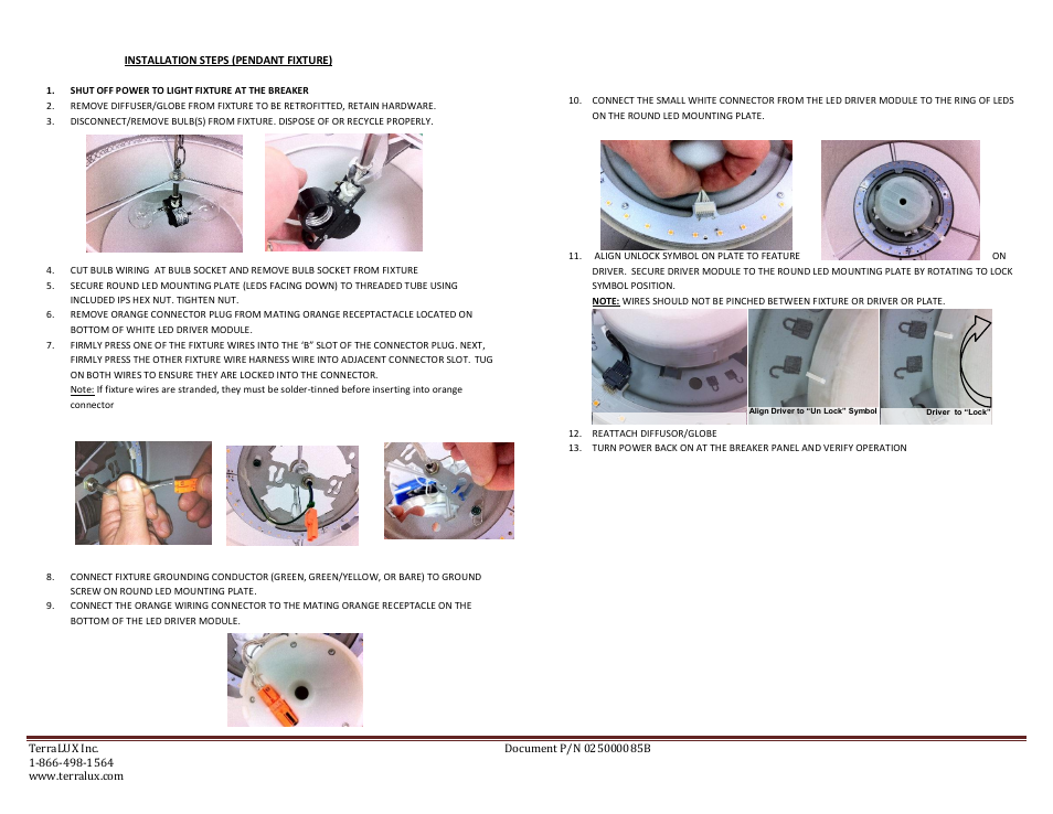 TERRALUX SR8 Install User Manual | Page 3 / 3