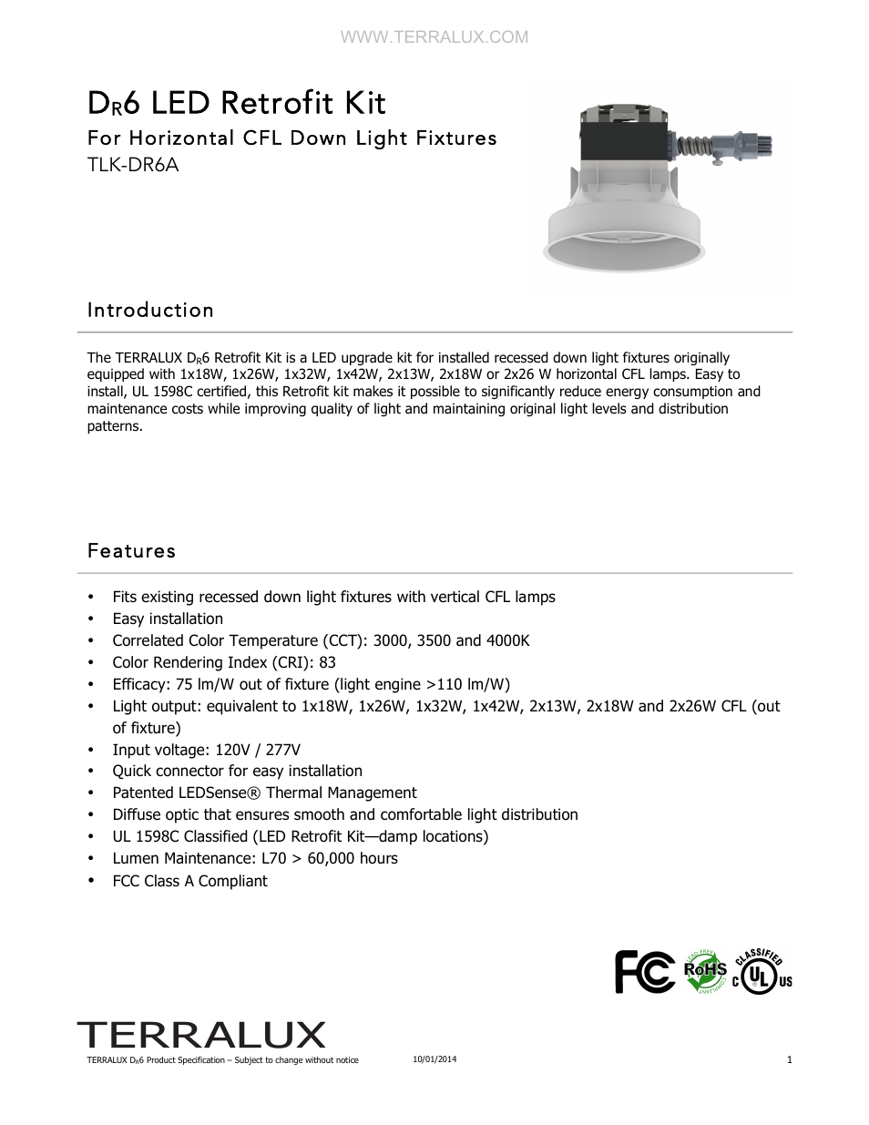 TERRALUX DR6 User Manual | 4 pages