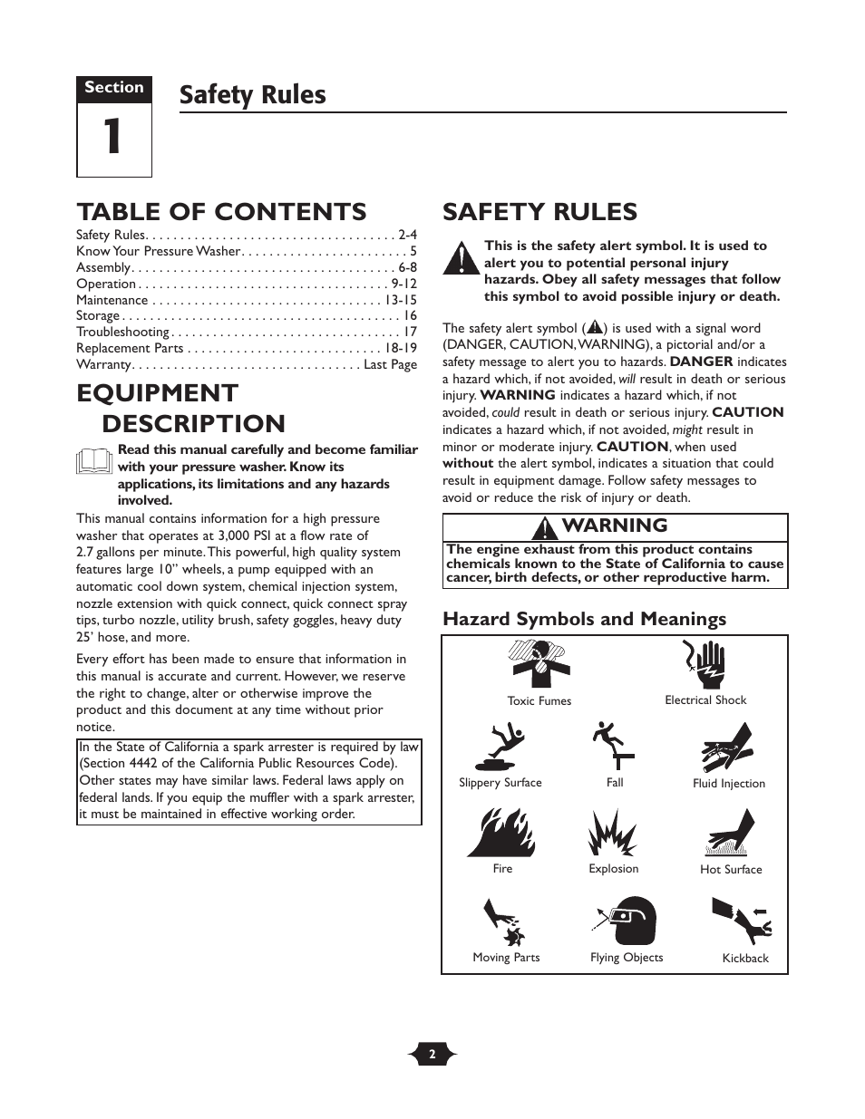 Briggs & Stratton 20209 User Manual | Page 2 / 36