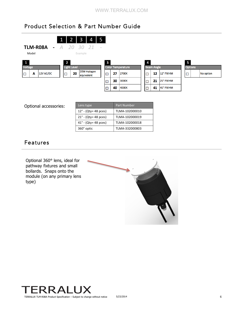 TERRALUX TLM-R08A User Manual | Page 6 / 7