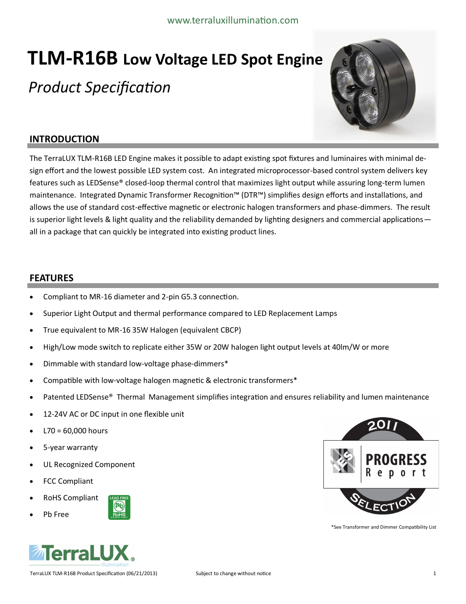 TERRALUX TLM-R16B User Manual | 6 pages