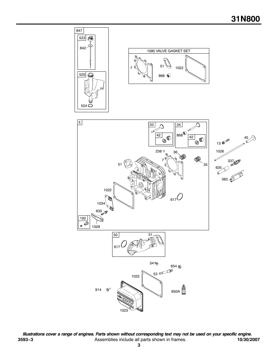 Briggs & Stratton 31N800 User Manual | Page 3 / 10