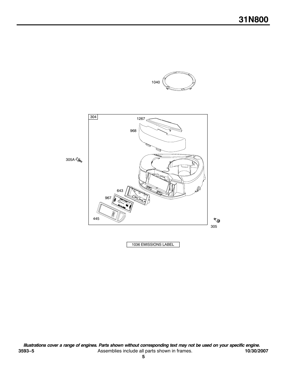 Briggs & Stratton 31N800 User Manual | Page 5 / 10