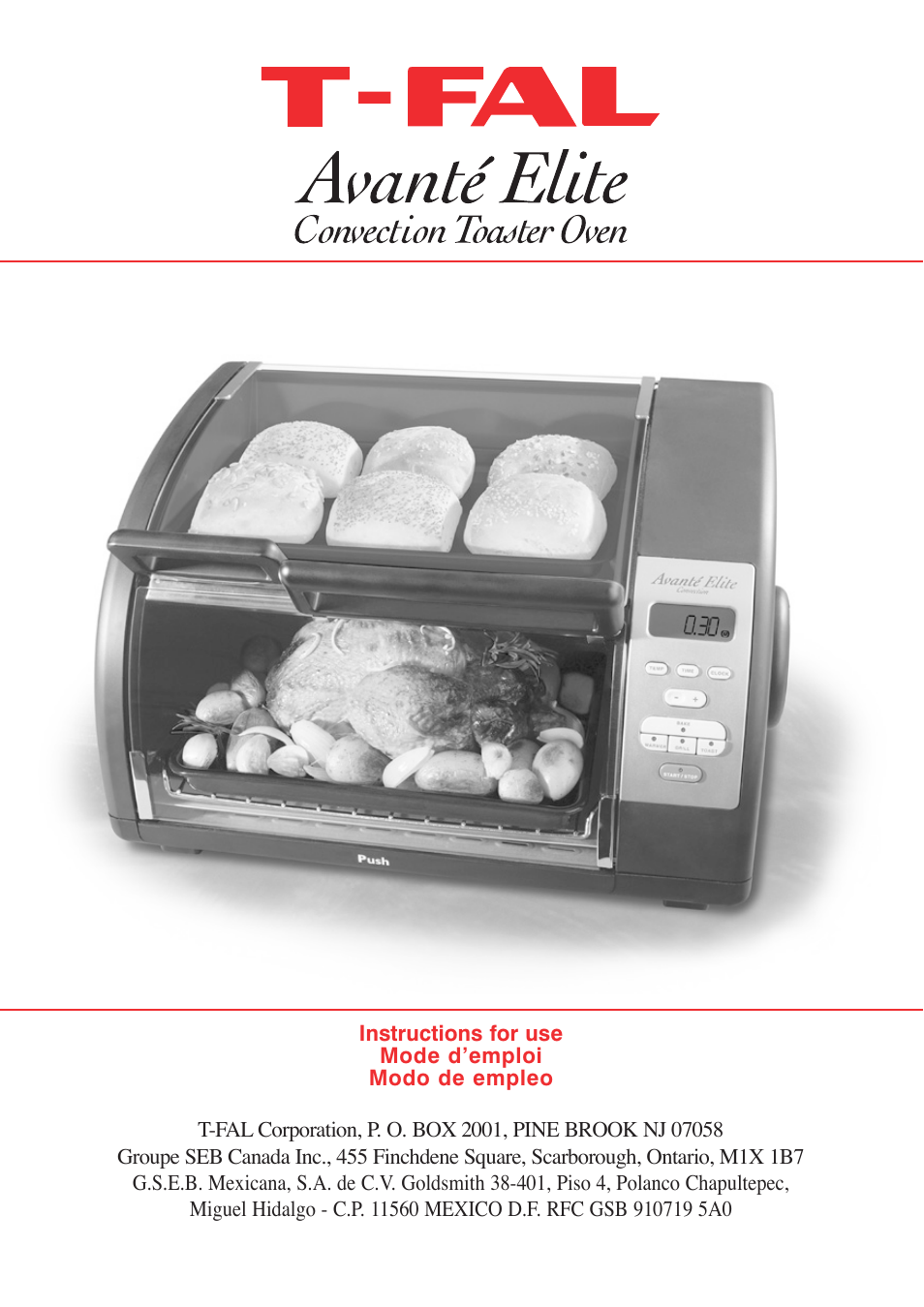 T-Fal Avante Elite Convection User Manual | Page 2 / 48