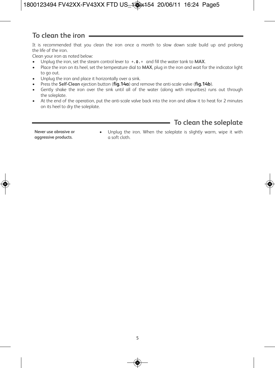 T-Fal Ultraglide Easycord User Manual | Page 10 / 30