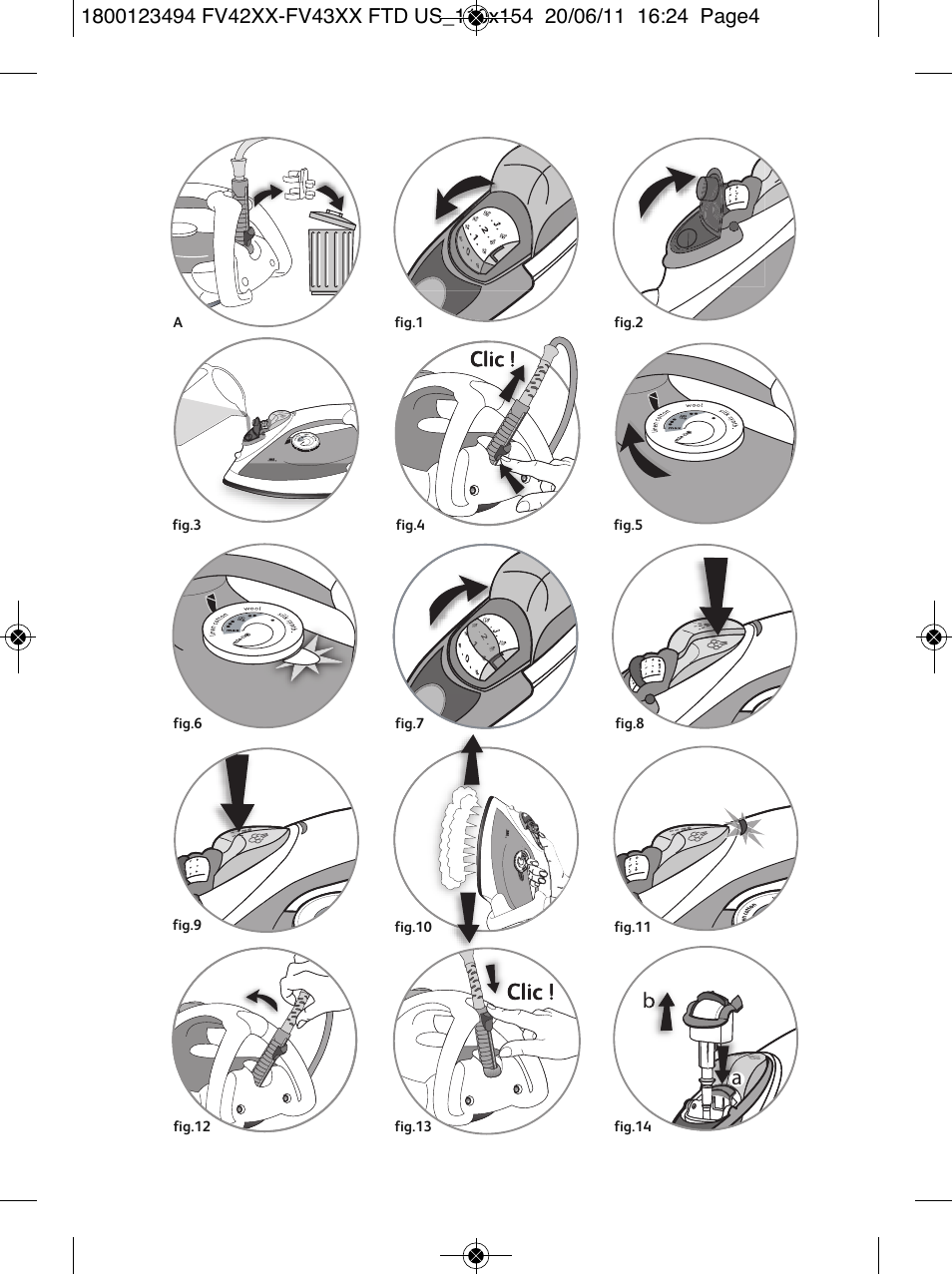 T-Fal Ultraglide Easycord User Manual | Page 4 / 30