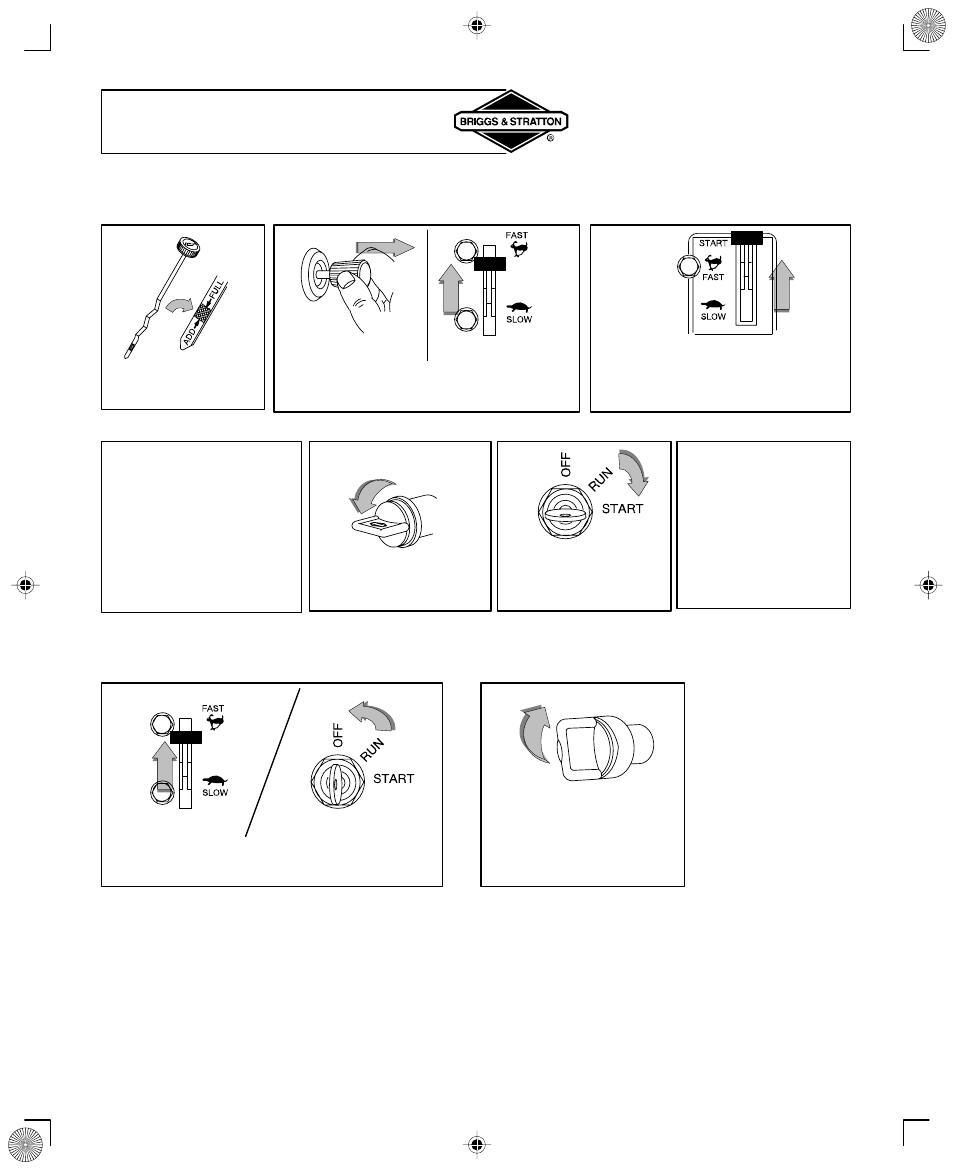 Starting and stopping, Electric (key) starter (if equipped) | Briggs & Stratton 210000 User Manual | Page 10 / 20