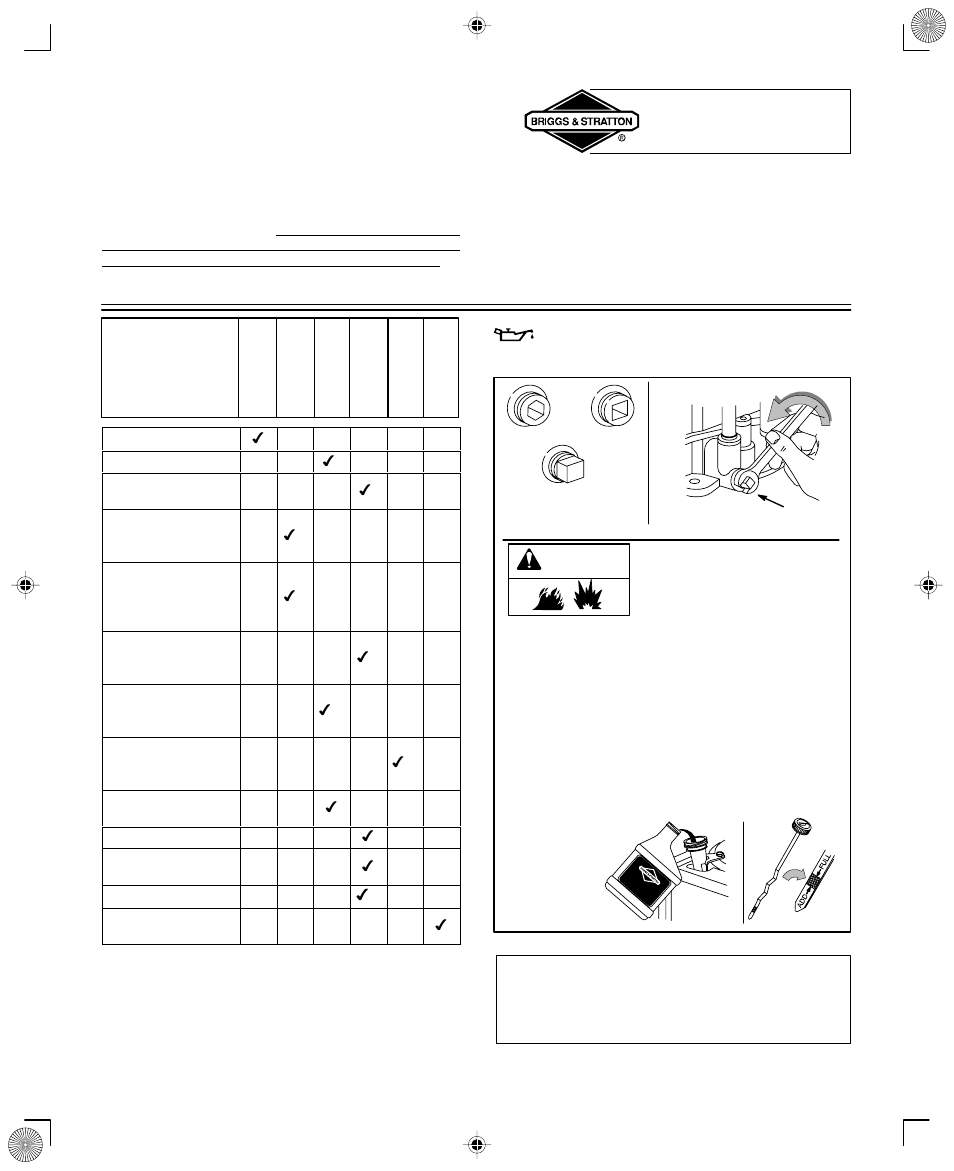 Maintenance, Changing oil | Briggs & Stratton 210000 User Manual | Page 11 / 20