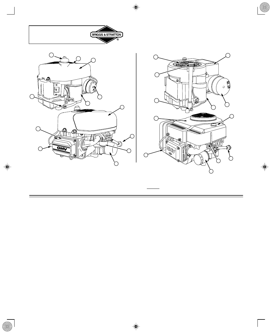 Engine parts | Briggs & Stratton 210000 User Manual | Page 6 / 20