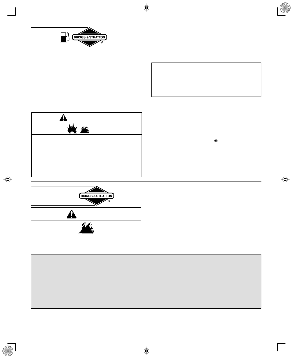 Fuel, Starting, Warning | Briggs & Stratton 210000 User Manual | Page 8 / 20