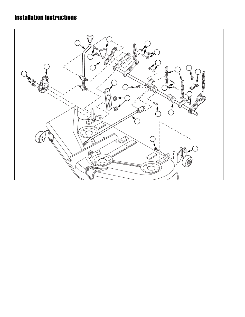 Installation instructions, Roller bar mower kit, Removal 54” frame hung | Briggs & Stratton 1687079 User Manual | Page 2 / 6