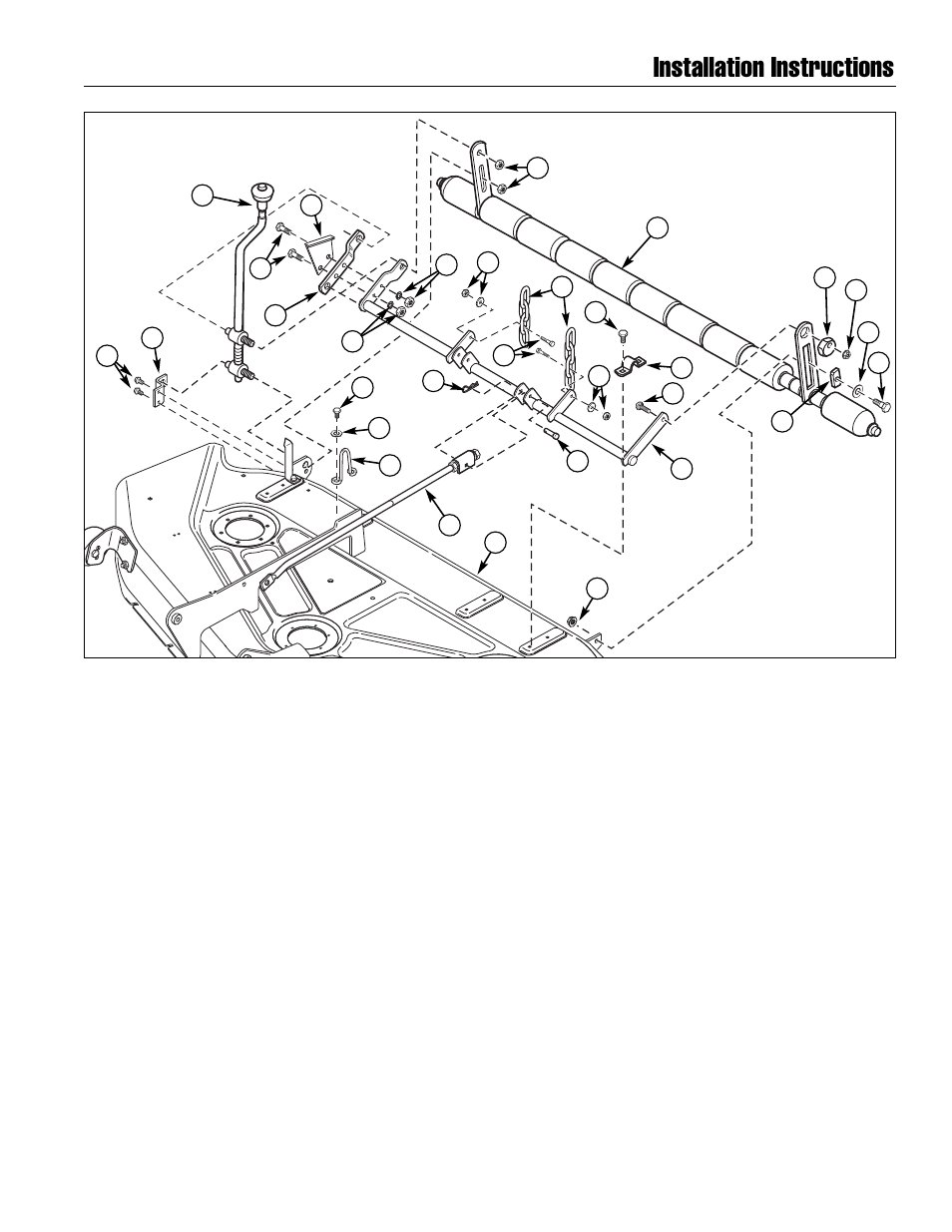 Installation instructions, Roller bar mower kit, Install 54” roller bar | Briggs & Stratton 1687079 User Manual | Page 3 / 6