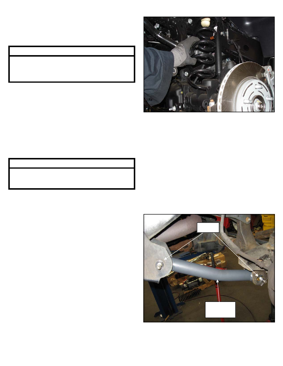 Prepare to install front suspension, Install front suspension | Trail Master Suspension TM3745-40023 w/ Leaf Spring JEEP CHEROKEE (XJ) 4.5 COIL SPRING KIT User Manual | Page 4 / 10