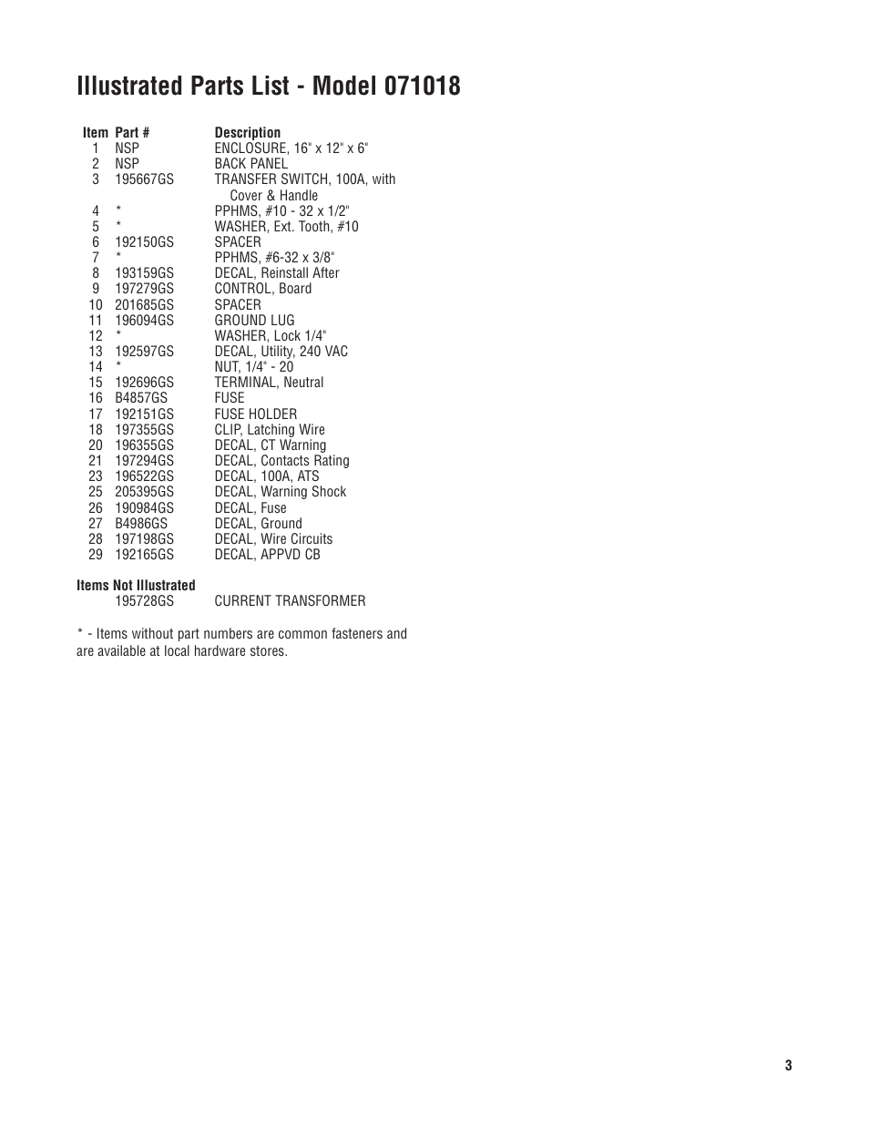 Briggs & Stratton 071018 User Manual | Page 3 / 3