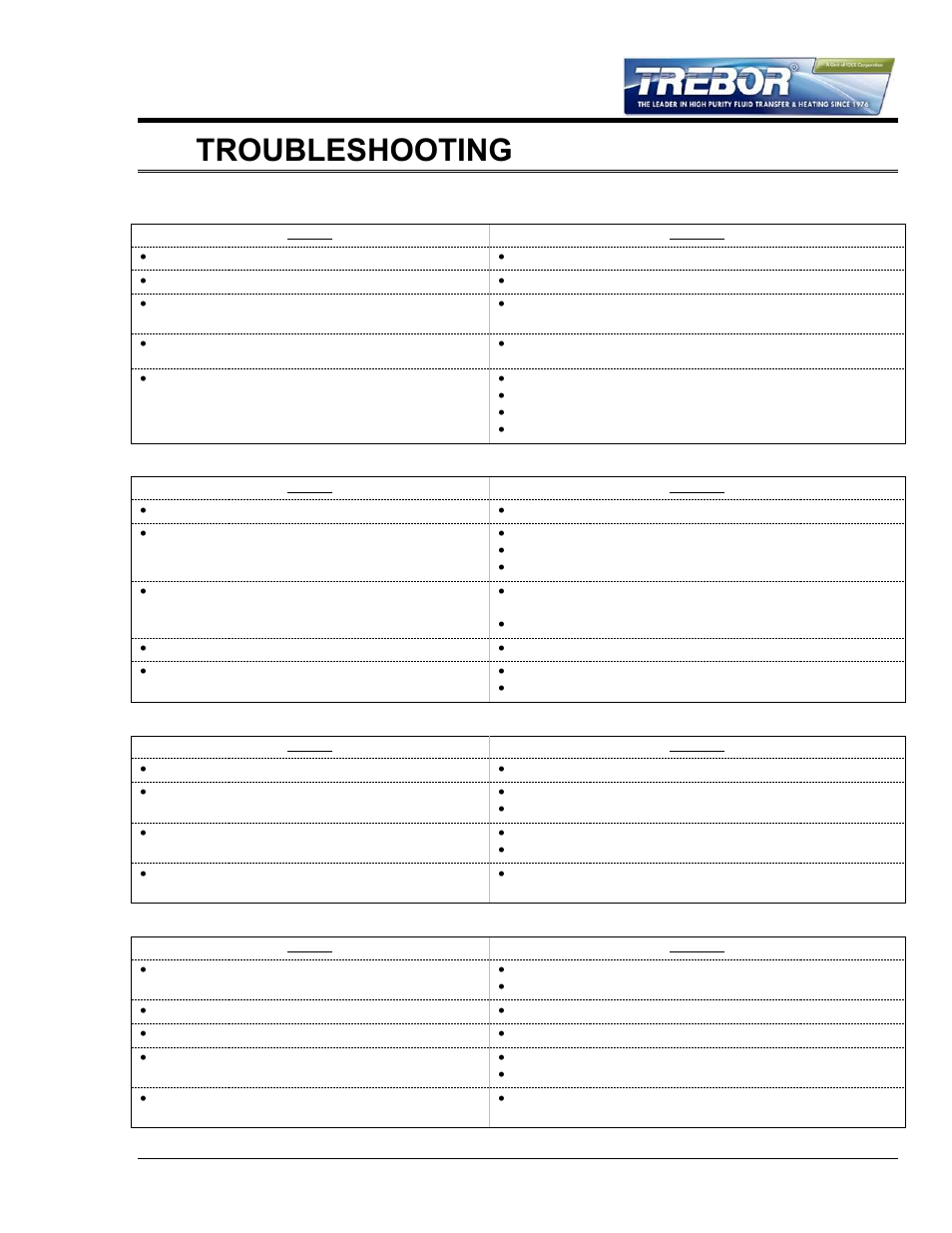 5troubleshooting | Trebor 55E EVOLVE User Manual | Page 25 / 28