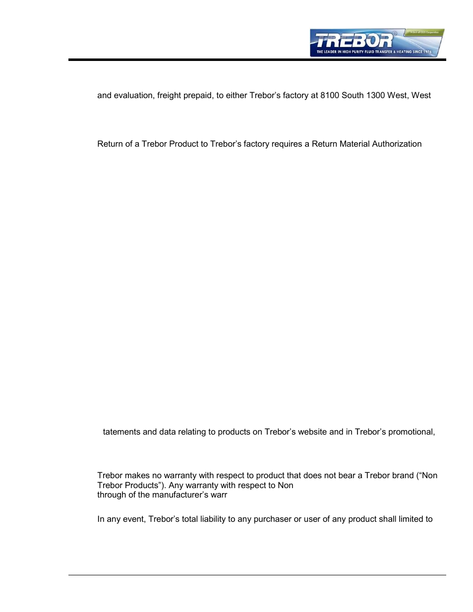 Trebor 55E EVOLVE User Manual | Page 27 / 28