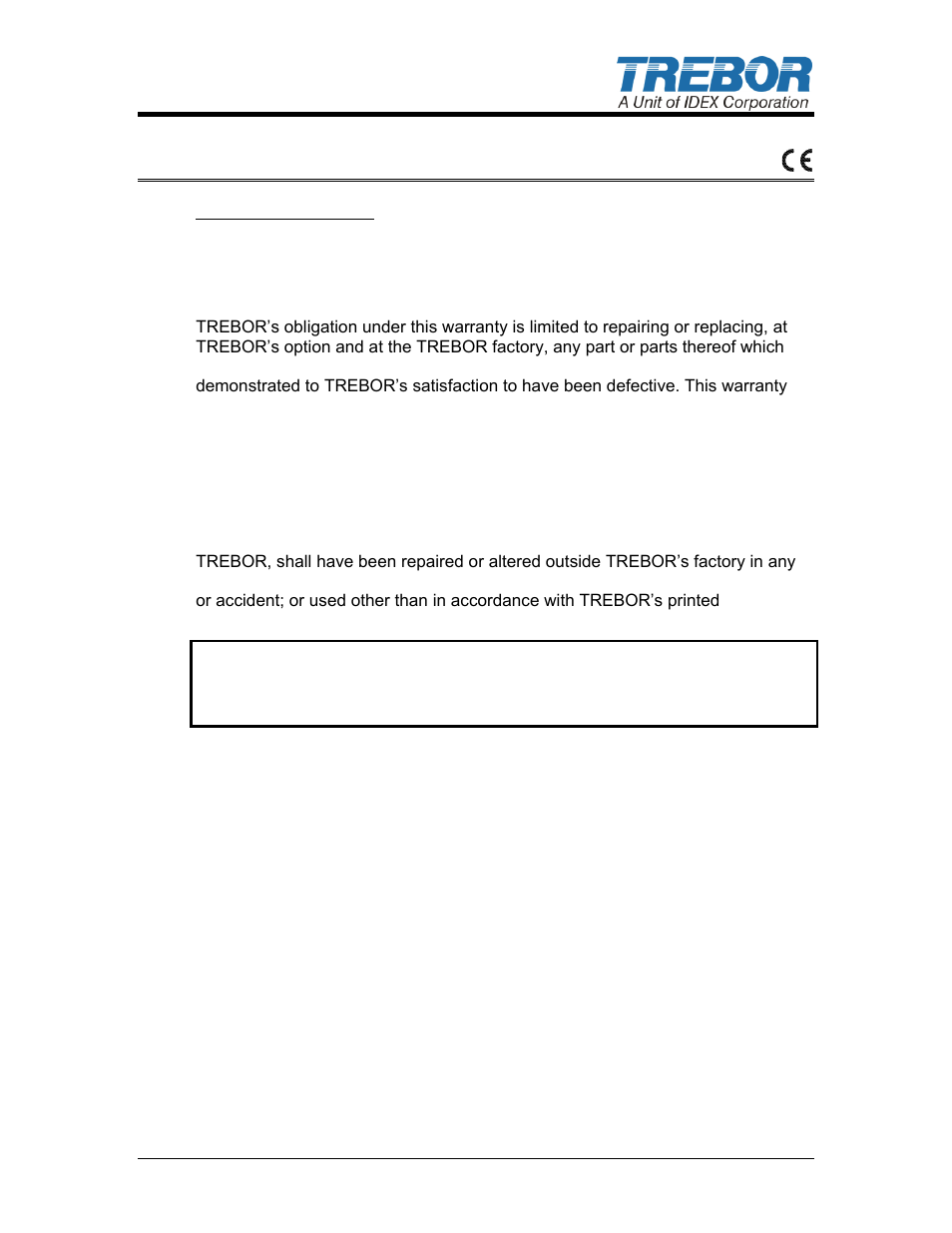 6warranty | Trebor 610R Magnum User Manual | Page 23 / 24