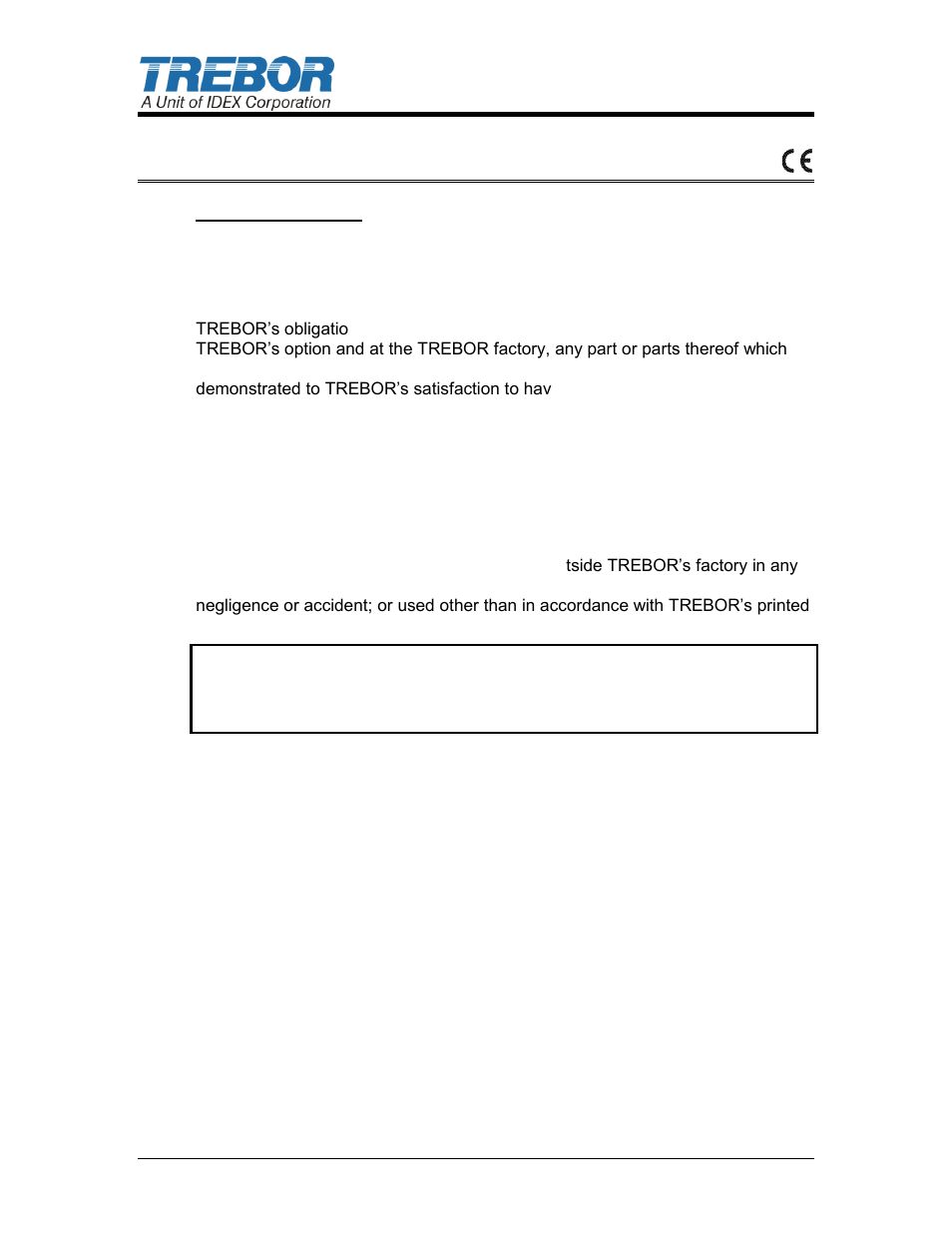 6warranty | Trebor 620D Magnum User Manual | Page 24 / 25