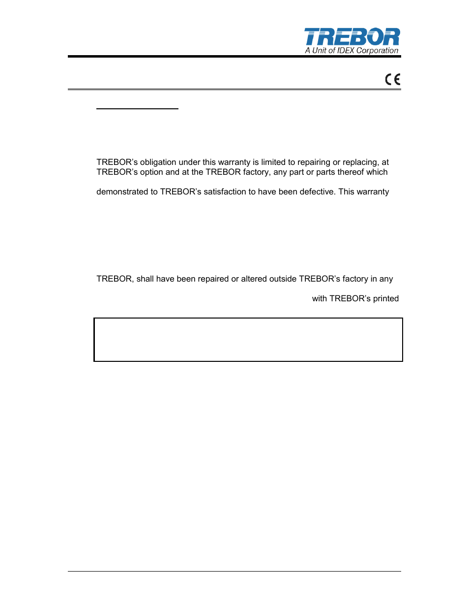 6warranty | Trebor 620R Magnum User Manual | Page 27 / 28