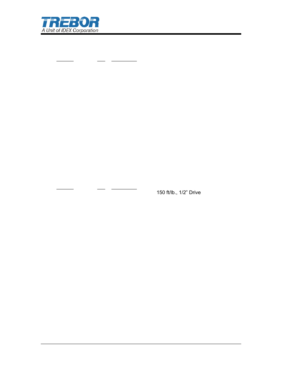 2 recommended spare parts, 3 tools | Trebor 50U Maxim User Manual | Page 14 / 33