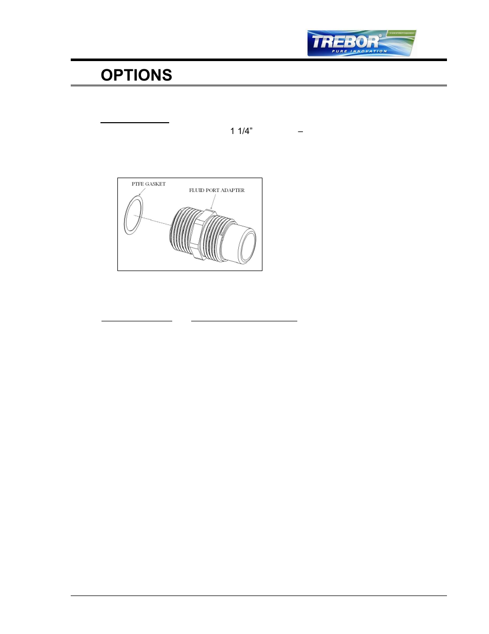 Options, Fluid port connection options, Fluid fittings / surge suppressor hook-up | 2options | Trebor 120D Mega User Manual | Page 5 / 28