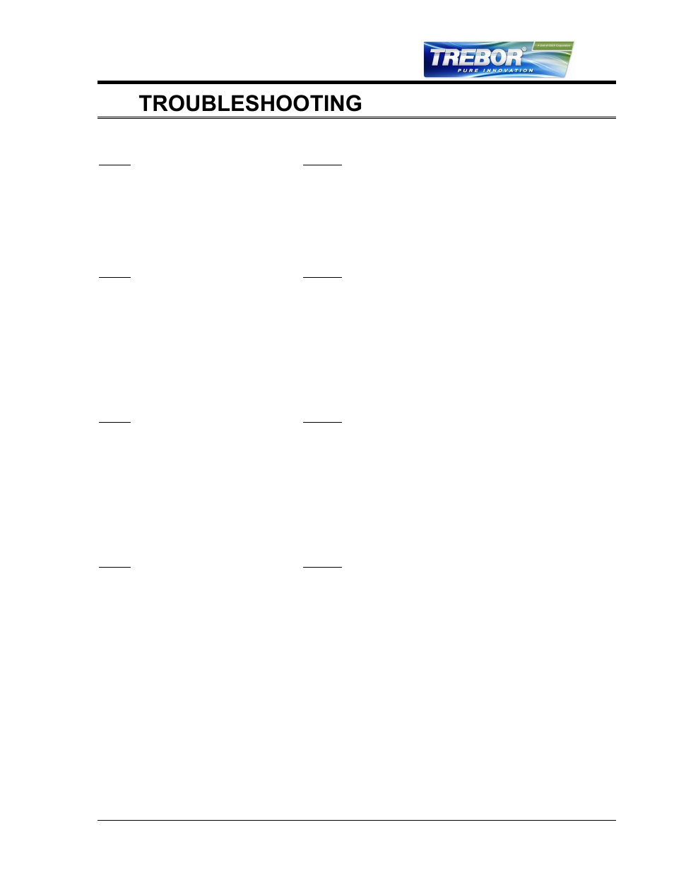 Troubleshooting, 5troubleshooting | Trebor 120E Mega User Manual | Page 23 / 25