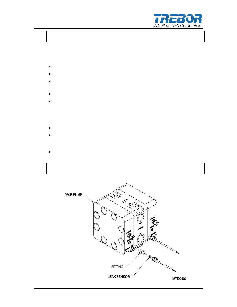 3 optional leak sensing, A installation, B removal | C sensor signal specifications | Trebor 960E Mega User Manual | Page 7 / 24