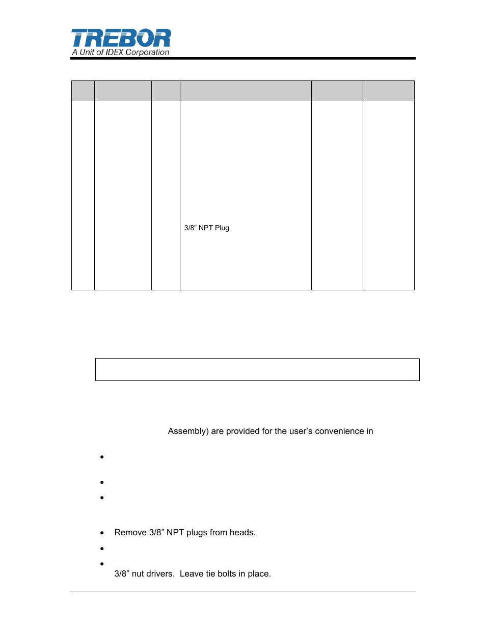 5 parts list, 6 clean-up, 7 disassembly | Trebor 110E User Manual | Page 16 / 23