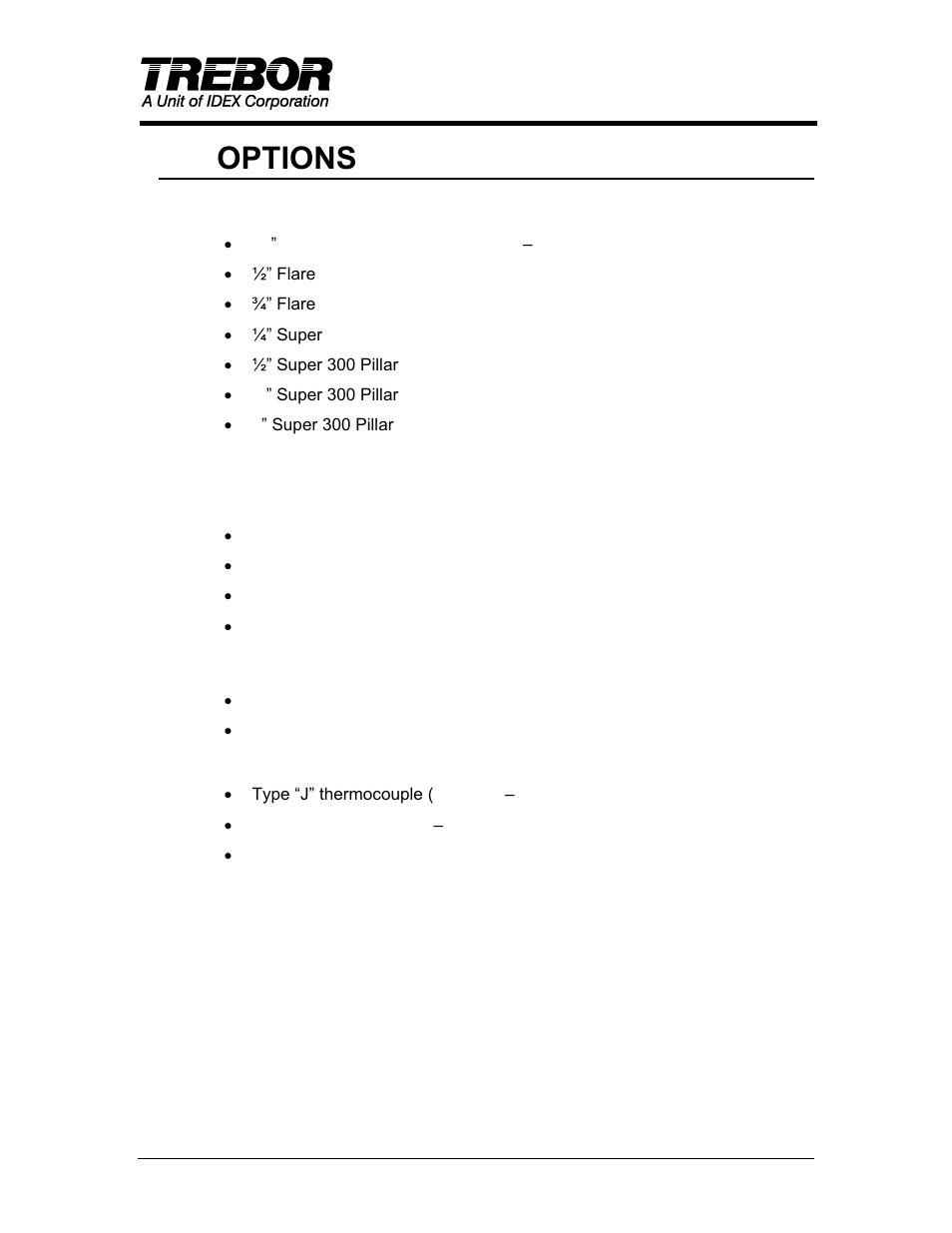 8options, 1 fluid connections, 2 liquid level sensor | 3 leak sensor, 4 interlock temperature sensors | Trebor IQ Chemical Heater User Manual | Page 20 / 22