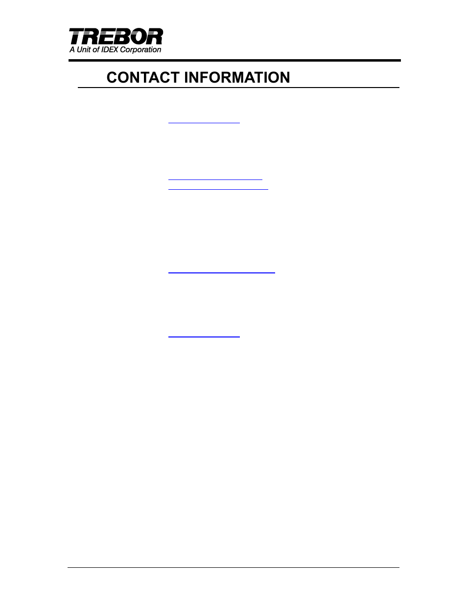 10 contact information | Trebor IQ Chemical Heater User Manual | Page 22 / 22