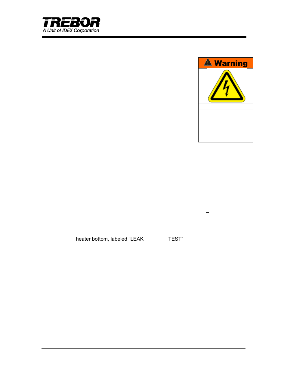 Warning, 3 heater interlocks | Trebor IQ Chemical Heater User Manual | Page 6 / 22