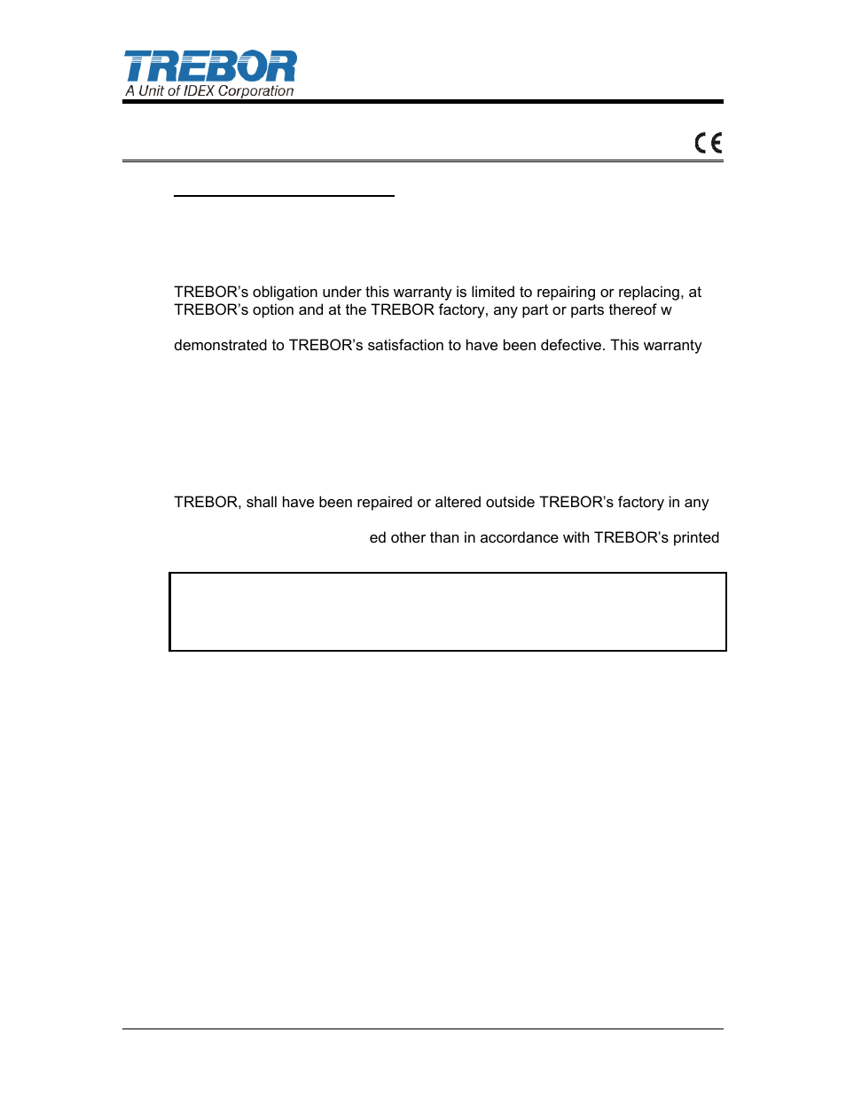 3warranty | Trebor SS40LX-A Series Surge Suppressor User Manual | Page 8 / 8