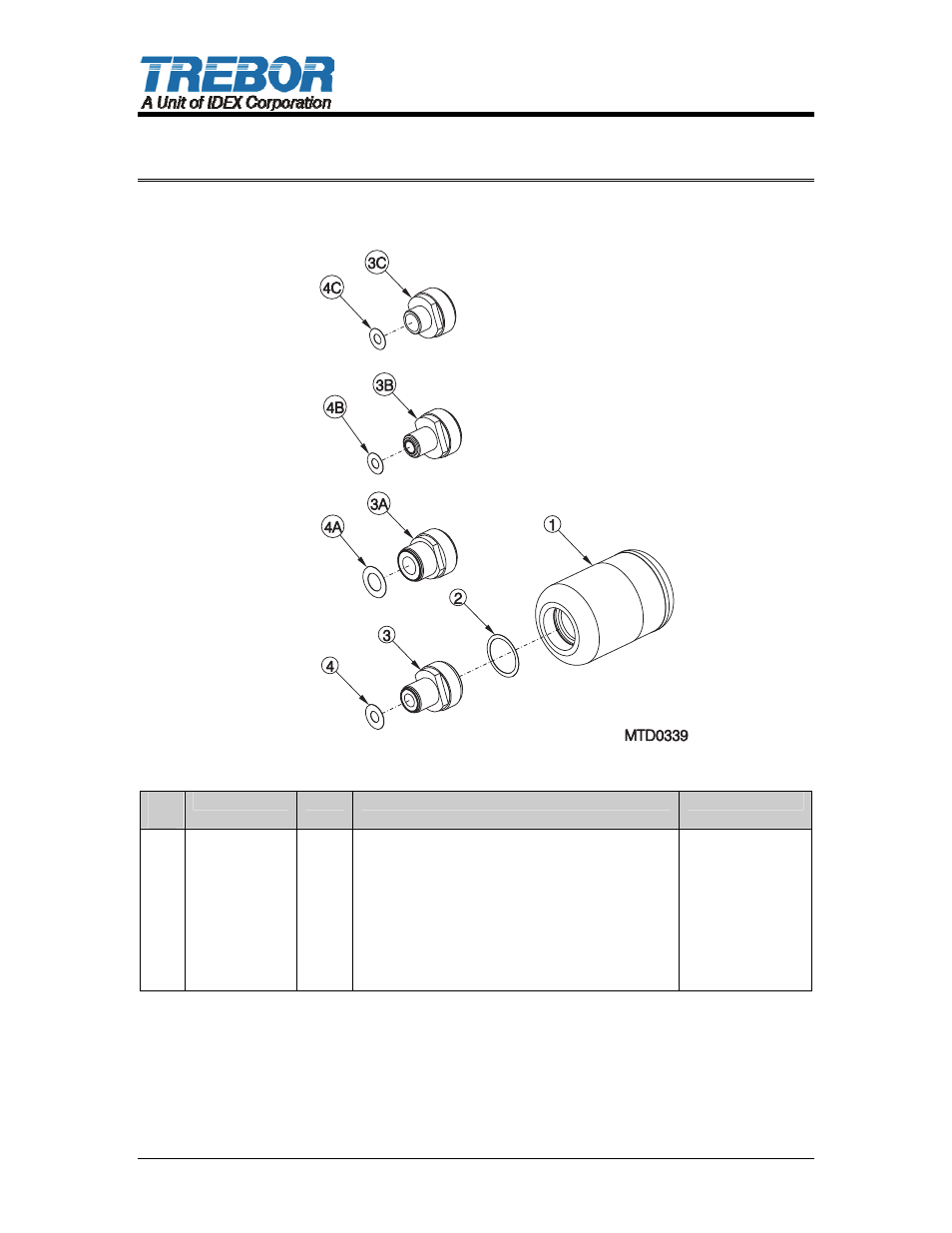 2 spare parts, 1 parts illustration, 2 parts list | Trebor SS85 Surge Suppressor User Manual | Page 6 / 7